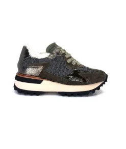 Alpe 2145 Cuir Kaki*Femme Baskets