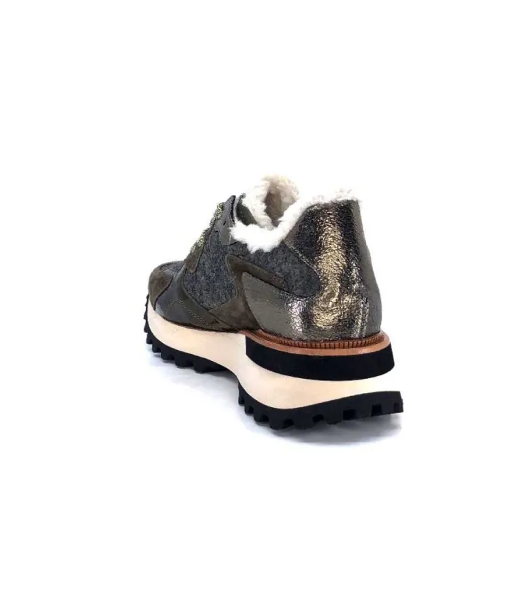 Alpe 2145 Cuir Kaki*Femme Baskets