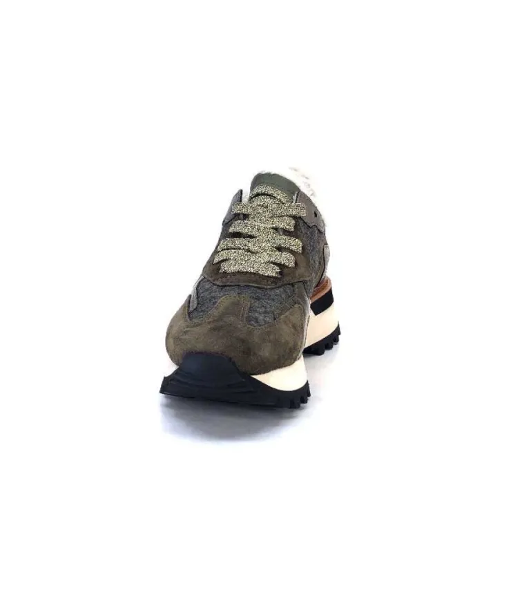Alpe 2145 Cuir Kaki*Femme Baskets
