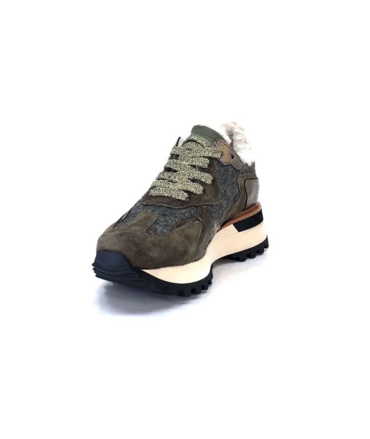Alpe 2145 Cuir Kaki*Femme Baskets