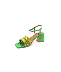 angel alarcon 23042 Cuir Metal Vert*Femme Sandales