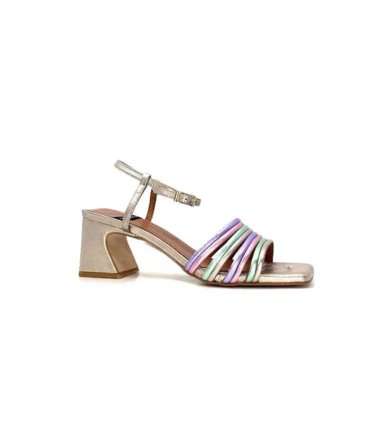angel alarcon 23042 Cuir Metal Champagne*Femme Sandales