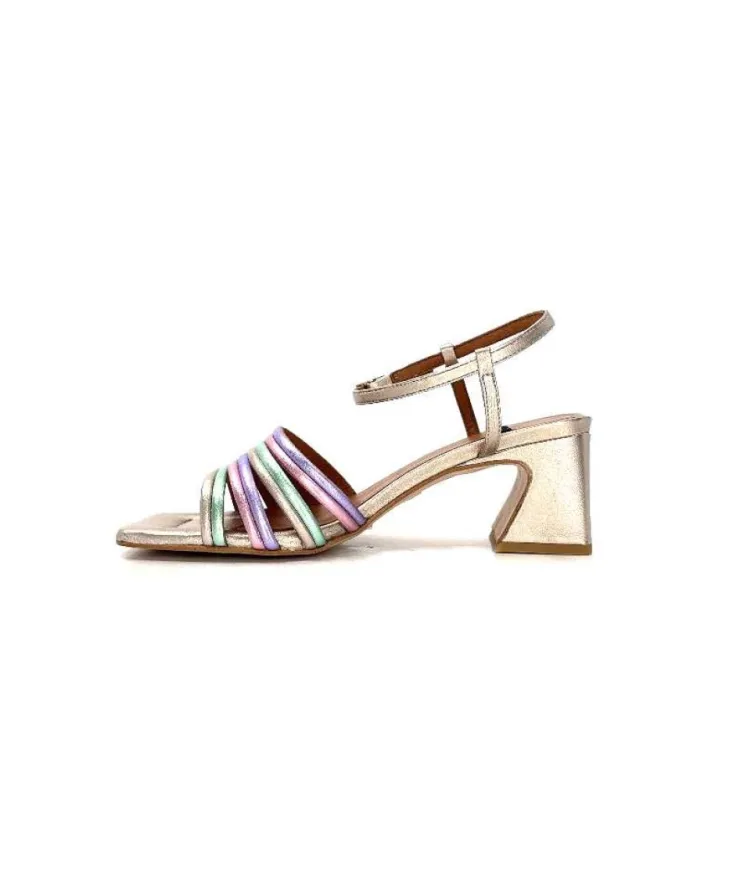 angel alarcon 23042 Cuir Metal Champagne*Femme Sandales