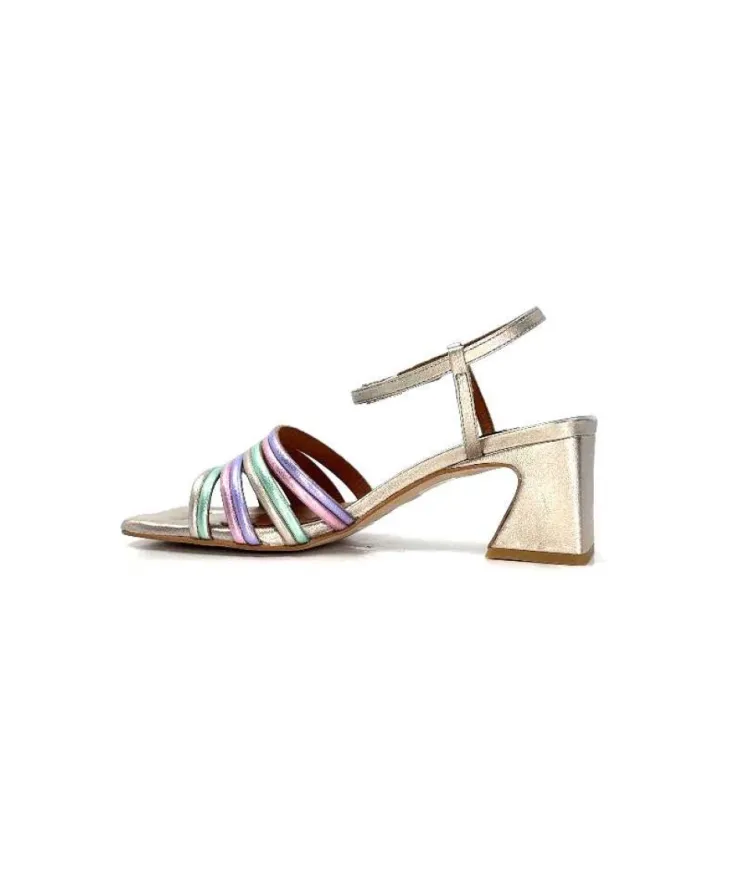angel alarcon 23042 Cuir Metal Champagne*Femme Sandales