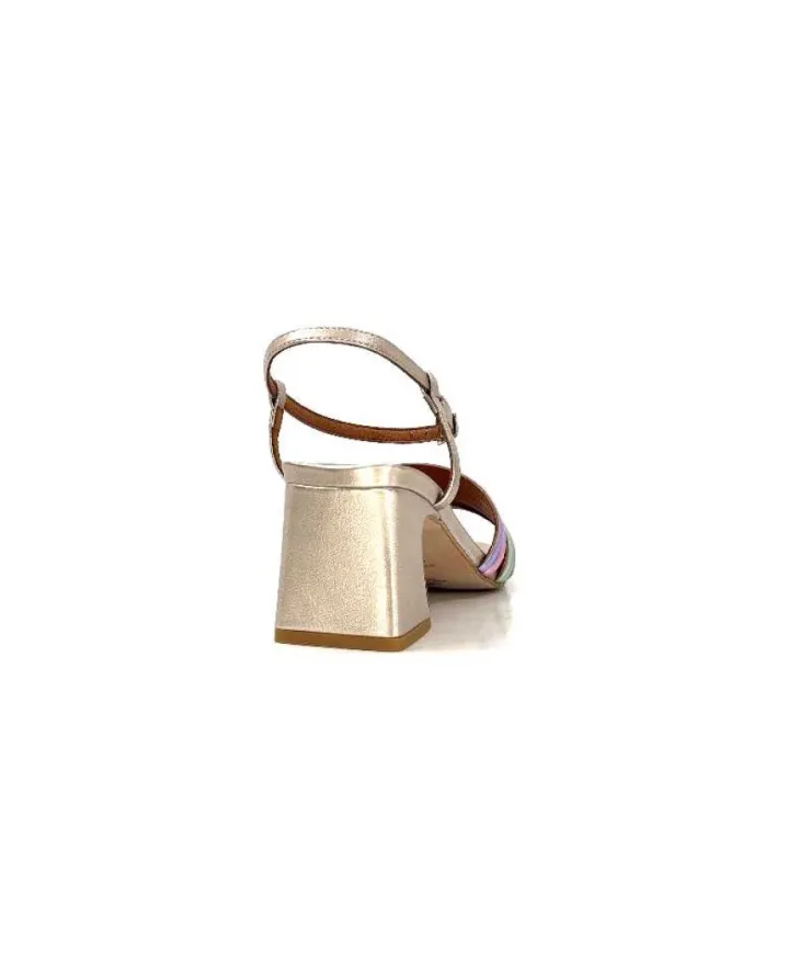 angel alarcon 23042 Cuir Metal Champagne*Femme Sandales