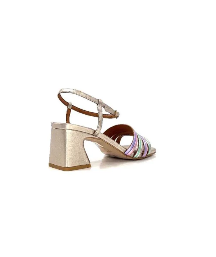 angel alarcon 23042 Cuir Metal Champagne*Femme Sandales