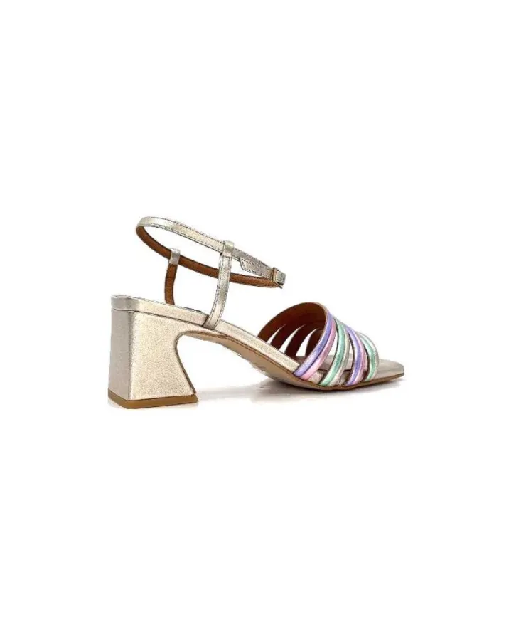 angel alarcon 23042 Cuir Metal Champagne*Femme Sandales