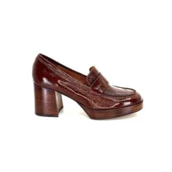 angel alarcon 23524 Cuir Vernis Whisky*Femme Mocassins