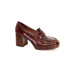 angel alarcon 23524 Cuir Vernis Whisky*Femme Mocassins
