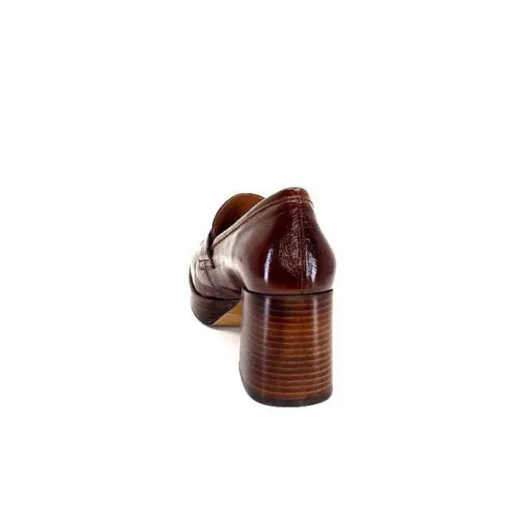 angel alarcon 23524 Cuir Vernis Whisky*Femme Mocassins