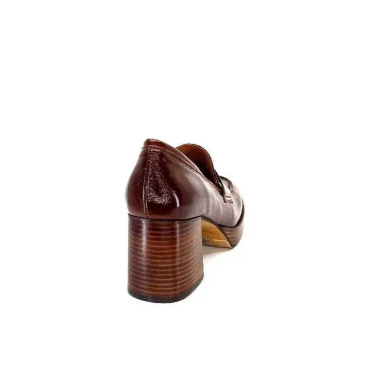 angel alarcon 23524 Cuir Vernis Whisky*Femme Mocassins