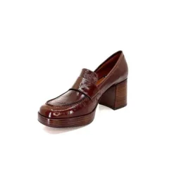 angel alarcon 23524 Cuir Vernis Whisky*Femme Mocassins
