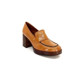 angel alarcon 23524 Cuir Vernis Castagna*Femme Mocassins