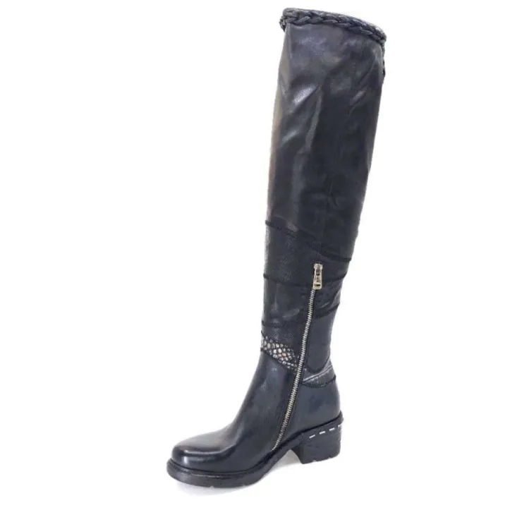 AS 98 As98 A52301 Cuir Noir*Femme Bottes