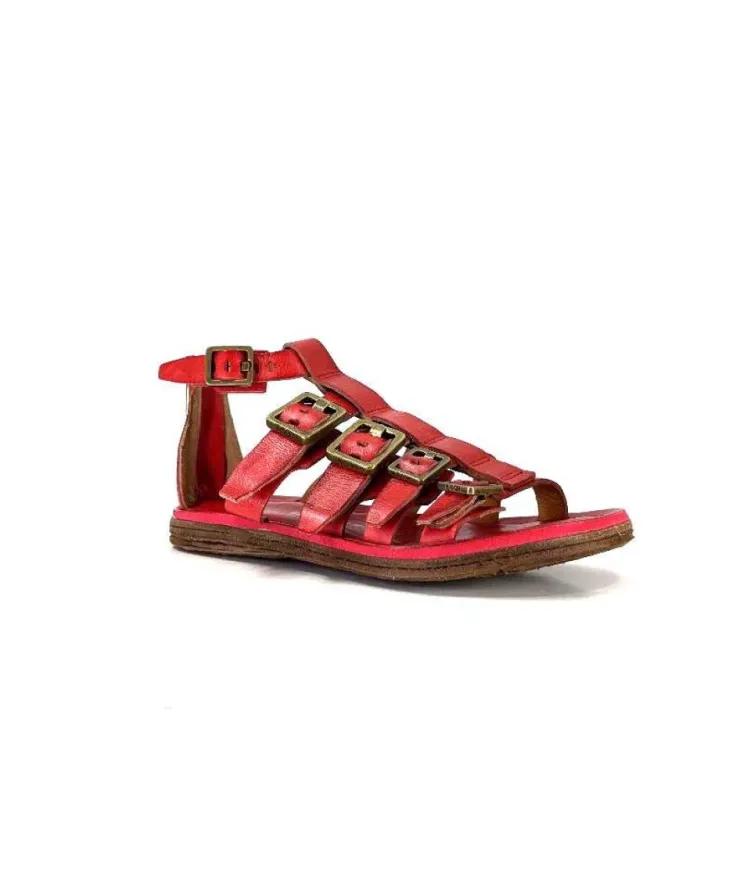 AS 98 As98 P19010 Cuir Rouge*Femme Sandales