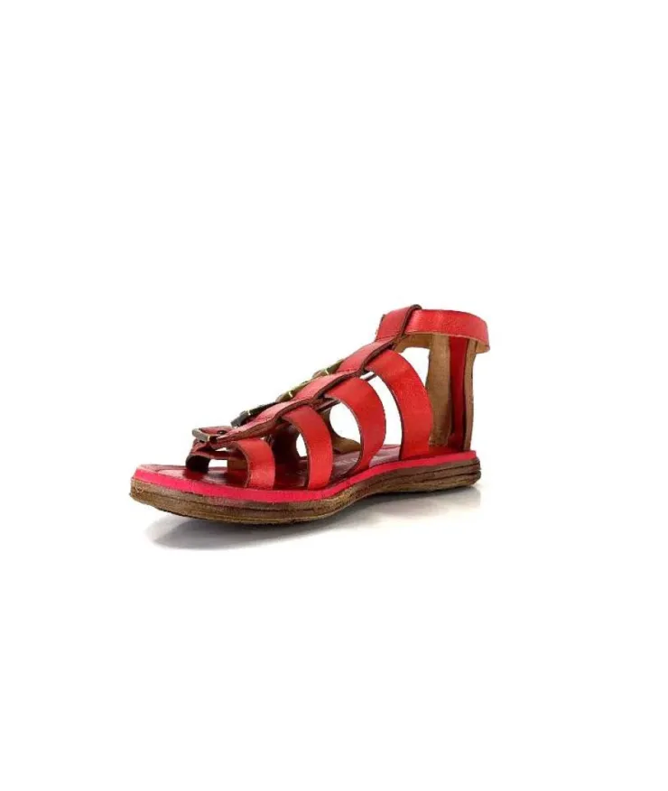 AS 98 As98 P19010 Cuir Rouge*Femme Sandales