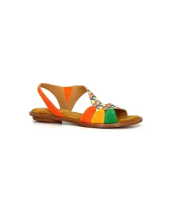 Audley 22300 Daim Textile Multicolore*Femme Sandales