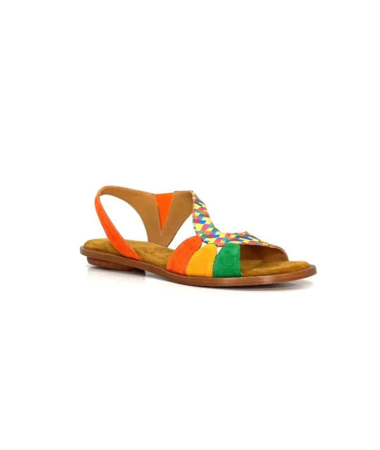 Audley 22300 Daim Textile Multicolore*Femme Sandales