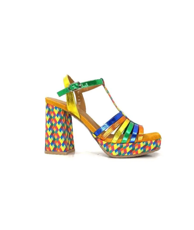 Audley 22240Cuir Multicolore*Femme Sandales