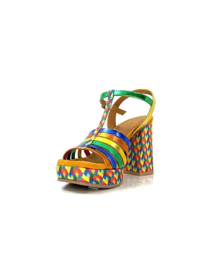 Audley 22240Cuir Multicolore*Femme Sandales