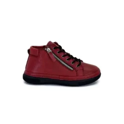 Ivoire0401a Baskets Ivoire 500-358 Cuir Bordeaux*Femme Baskets