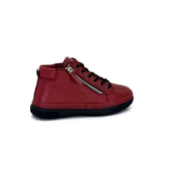 Ivoire0401a Baskets Ivoire 500-358 Cuir Bordeaux*Femme Baskets