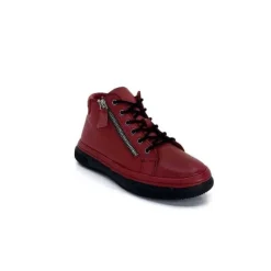 Ivoire0401a Baskets Ivoire 500-358 Cuir Bordeaux*Femme Baskets