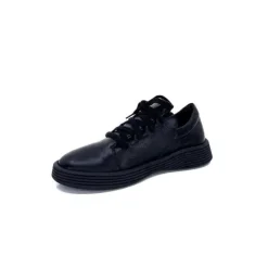 Ivoire0401a Baskets Ivoire 500-952 Cuir Noir*Femme Baskets