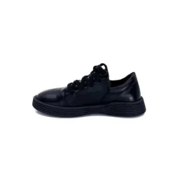 Ivoire0401a Baskets Ivoire 500-952 Cuir Noir*Femme Baskets