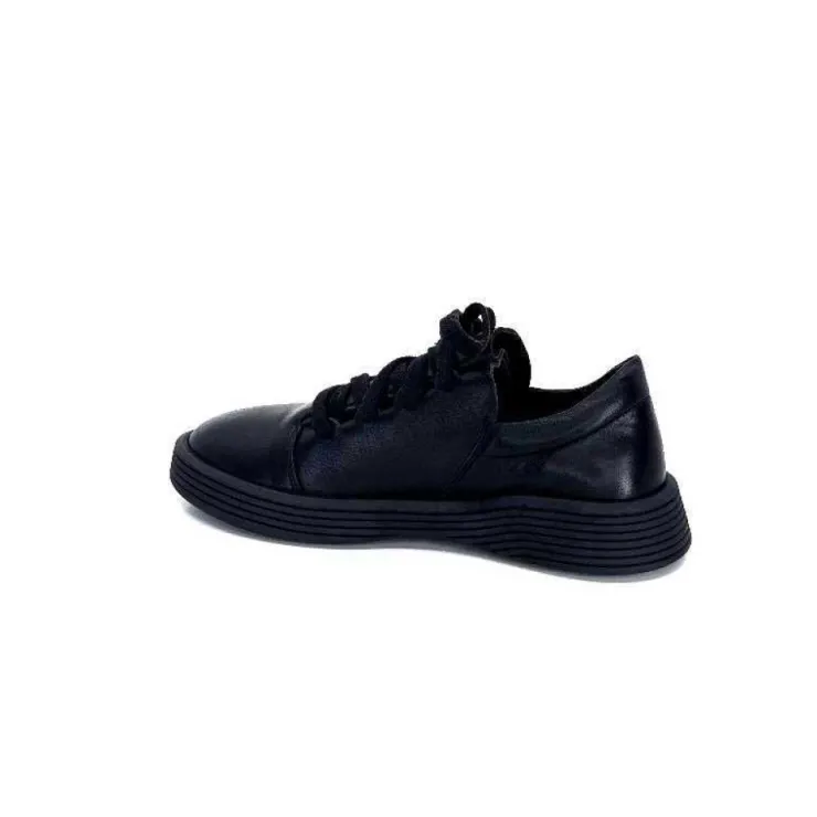 Ivoire0401a Baskets Ivoire 500-952 Cuir Noir*Femme Baskets