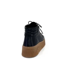 Ivoire0401a Baskets Ivoire 500-450 Cuir Noir*Femme Baskets