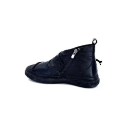 Ivoire0401a Baskets Ivoire 500-350 Cuir Noir*Femme Baskets
