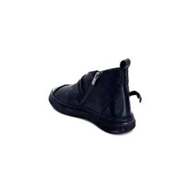 Ivoire0401a Baskets Ivoire 500-350 Cuir Noir*Femme Baskets