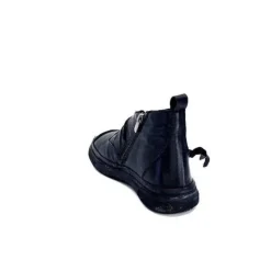 Ivoire0401a Baskets Ivoire 500-350 Cuir Noir*Femme Baskets