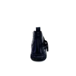 Ivoire0401a Baskets Ivoire 500-350 Cuir Noir*Femme Baskets