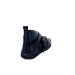 Ivoire0401a Baskets Ivoire 500-350 Cuir Noir*Femme Baskets