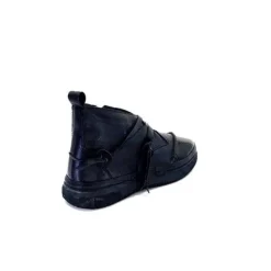 Ivoire0401a Baskets Ivoire 500-350 Cuir Noir*Femme Baskets