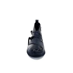 Ivoire0401a Baskets Ivoire 500-350 Cuir Noir*Femme Baskets
