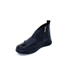 Ivoire0401a Baskets Ivoire 500-350 Cuir Noir*Femme Baskets