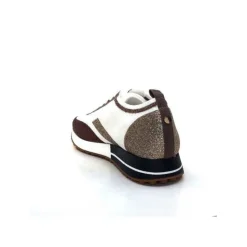 Ivoire0317a Baskets Ivoire 210.1810 Textile Blanc Paillettes Or*Femme Baskets
