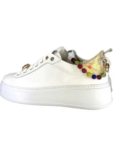 GioPiu Baskets Plateforme Pia46 Cuir Blanc*Femme Baskets
