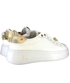 GioPiu Baskets Plateforme Pia46 Cuir Blanc*Femme Baskets