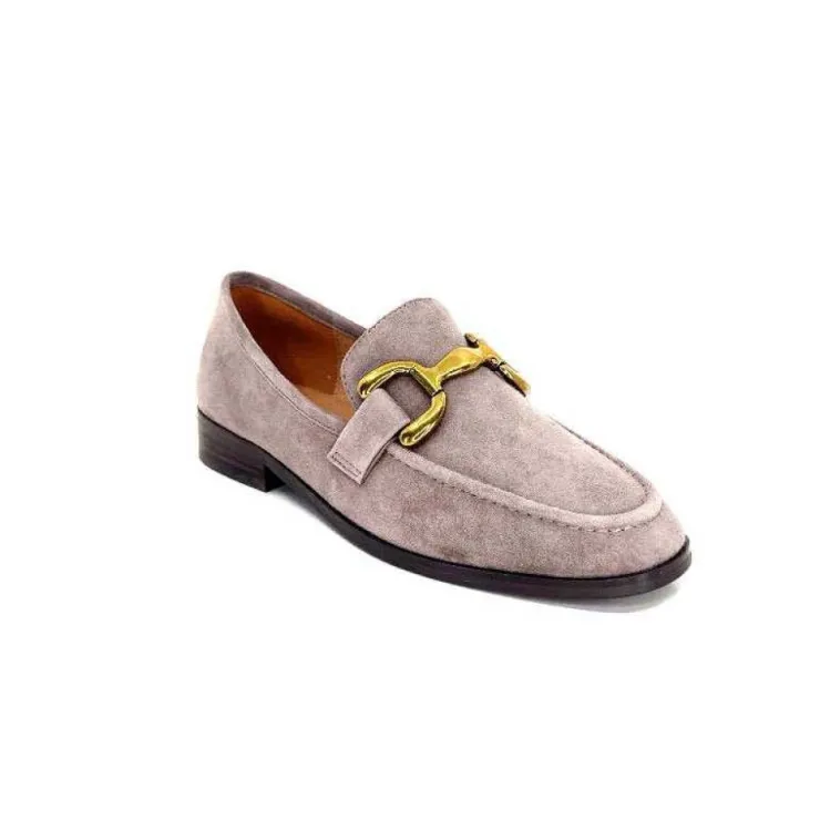 bibi lou 572 Daim Gris*Femme Mocassins