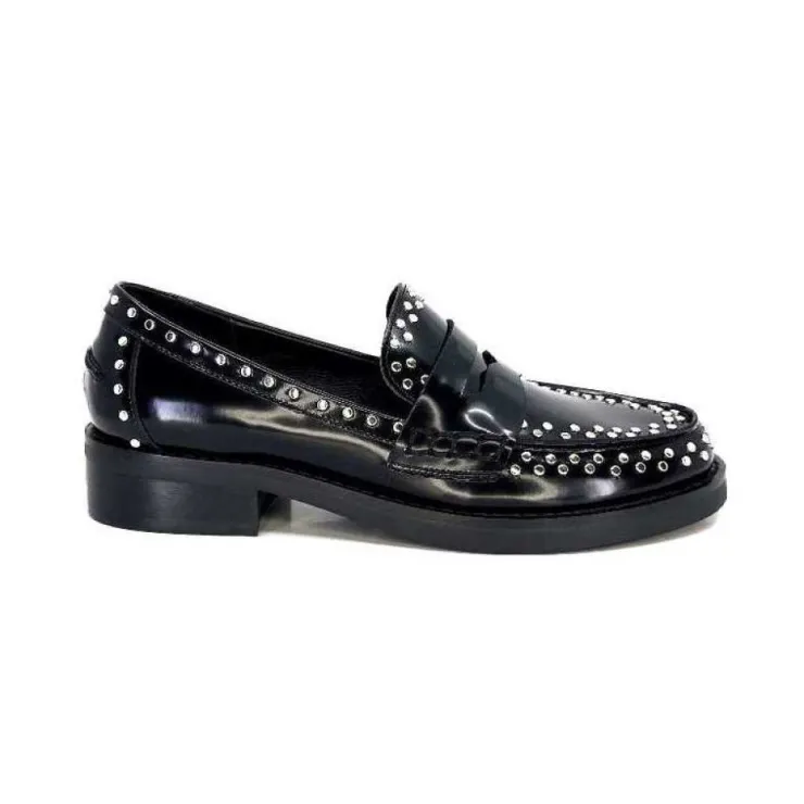 bibi lou 755 Z 16 Vk Cuir Noir*Femme Mocassins