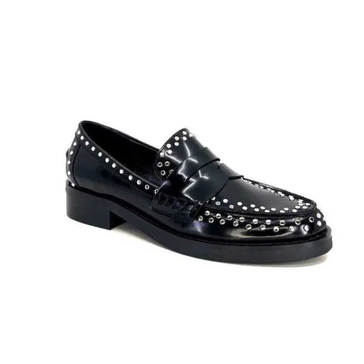 bibi lou 755 Z 16 Vk Cuir Noir*Femme Mocassins
