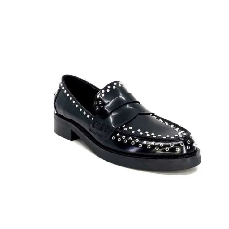 bibi lou 755 Z 16 Vk Cuir Noir*Femme Mocassins