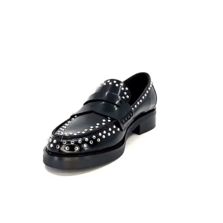bibi lou 755 Z 16 Vk Cuir Noir*Femme Mocassins