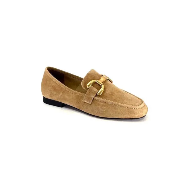 bibi lou 571Z30 Daim Camel*Femme Mocassins