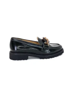 Brunate 11771 Cuir Vernis Vert*Femme Mocassins