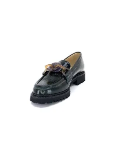 Brunate 11771 Cuir Vernis Vert*Femme Mocassins